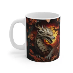 3D Image Autumn Dragon Coffee Mug - 11oz