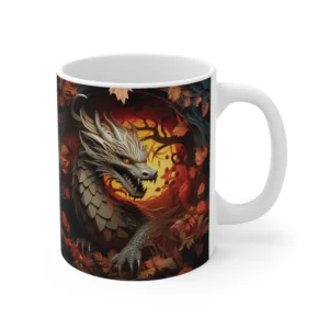 3D Image Autumn Dragon Coffee Mug - 11oz