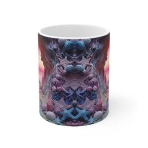 Image-Printed Beach Landscape Coffee Mug - 11oz