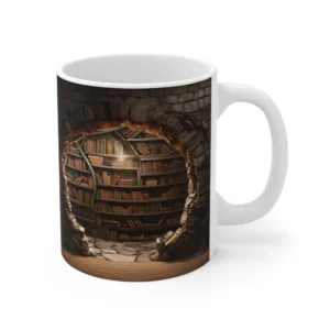 3D Image Bookshelf Coffee Mug - 11oz