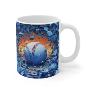 3D Image Bright Baseball Coffee Mug - 11oz