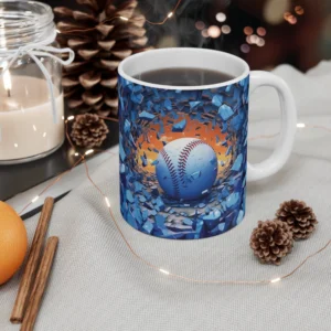 3D Image Bright Baseball Coffee Mug - 11oz