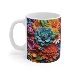 3D Image Bright Wild Flower Coffee Mug - 11oz