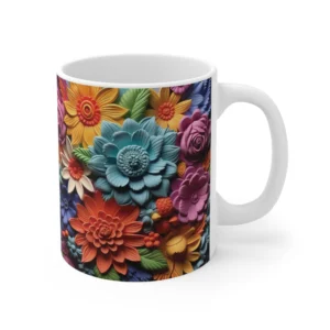 3D Image Bright Wild Flower Coffee Mug - 11oz
