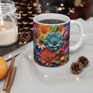3D Image Bright Wild Flower Coffee Mug - 11oz