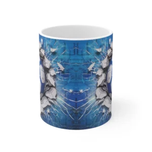 3D Image Cracking Soccer Ball Coffee Mug - 11oz