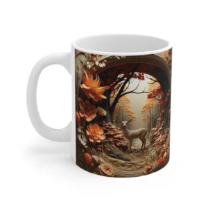 3D Image Deer Fall Vibes Coffee Mug - 11oz