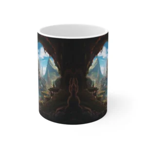 3D Image Fantasy Land In a Hole Coffee Mug - 11oz