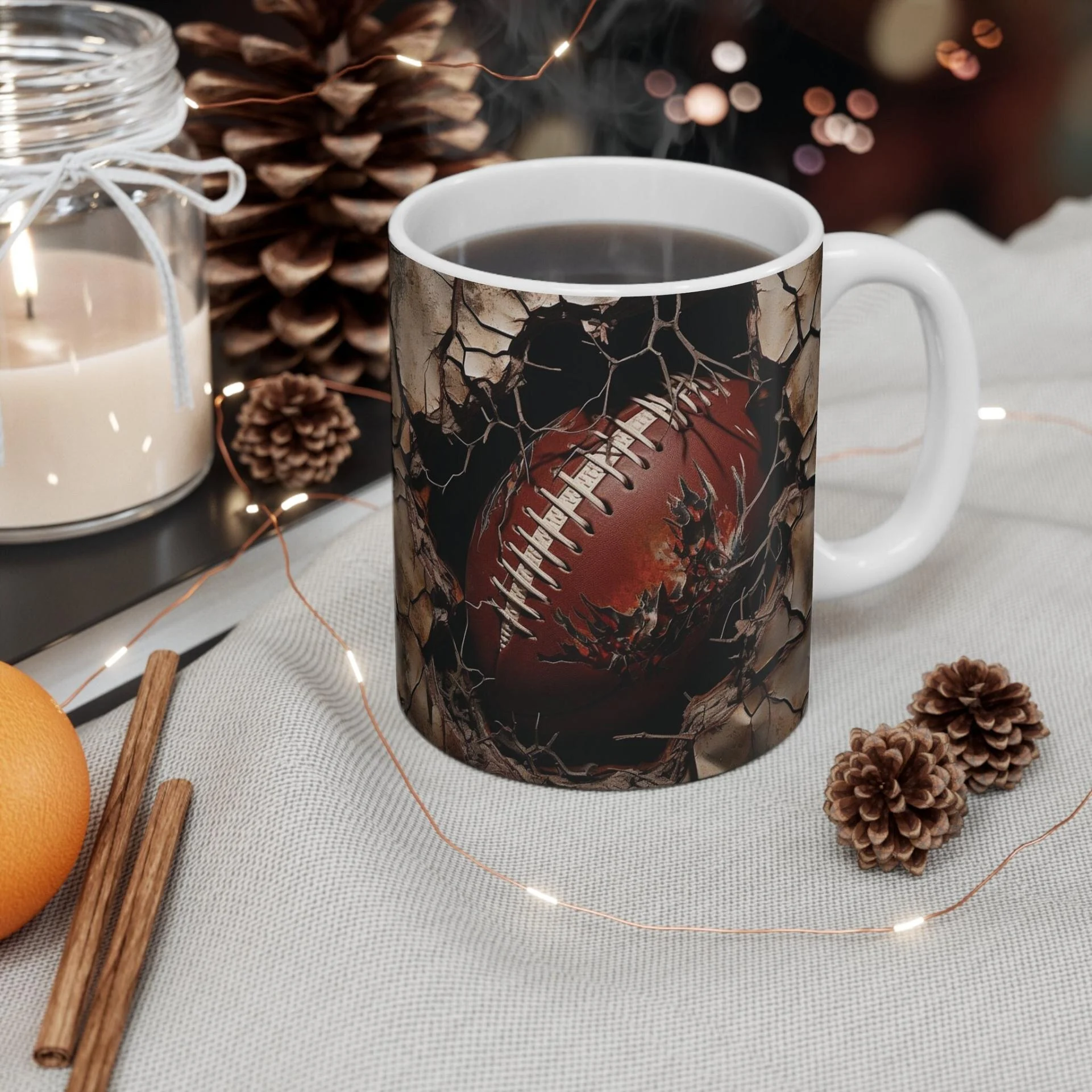 3D Image Football Coffee Mug - 11oz