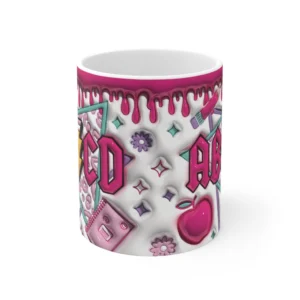 3D Image Inflated Teacher ABCD Coffee Mug - 11oz