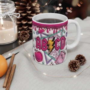 3D Image Inflated Teacher ABCD Coffee Mug - 11oz