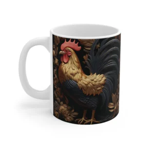 3D Image Majestic Rooster Coffee Mug - 11oz