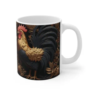 3D Image Majestic Rooster Coffee Mug - 11oz