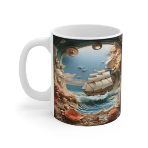 3D Image Ocean Landscape Coffee Mug - 11oz