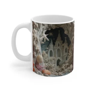 Image-Printed Underwater Castle Coffee Mug - 11oz