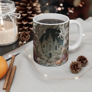 3D Image Underwater Castle Coffee Mug - 11oz