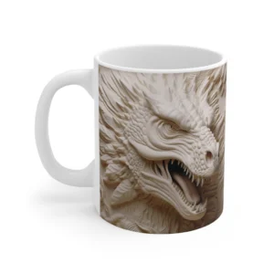 3D Image White Dragon Coffee Mug - 11oz