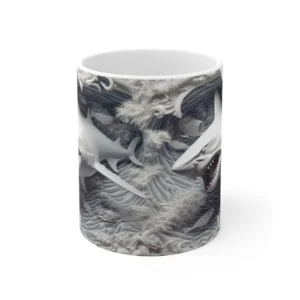 3D Image White Shark Coffee Mug - 11oz