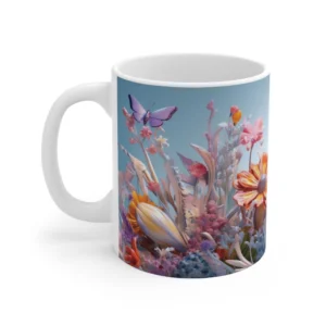 3D Image Wildflowers Coffee Mug - 11oz