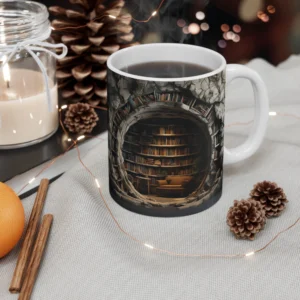 3D Underground Bookshelf Coffee Mug - 11oz